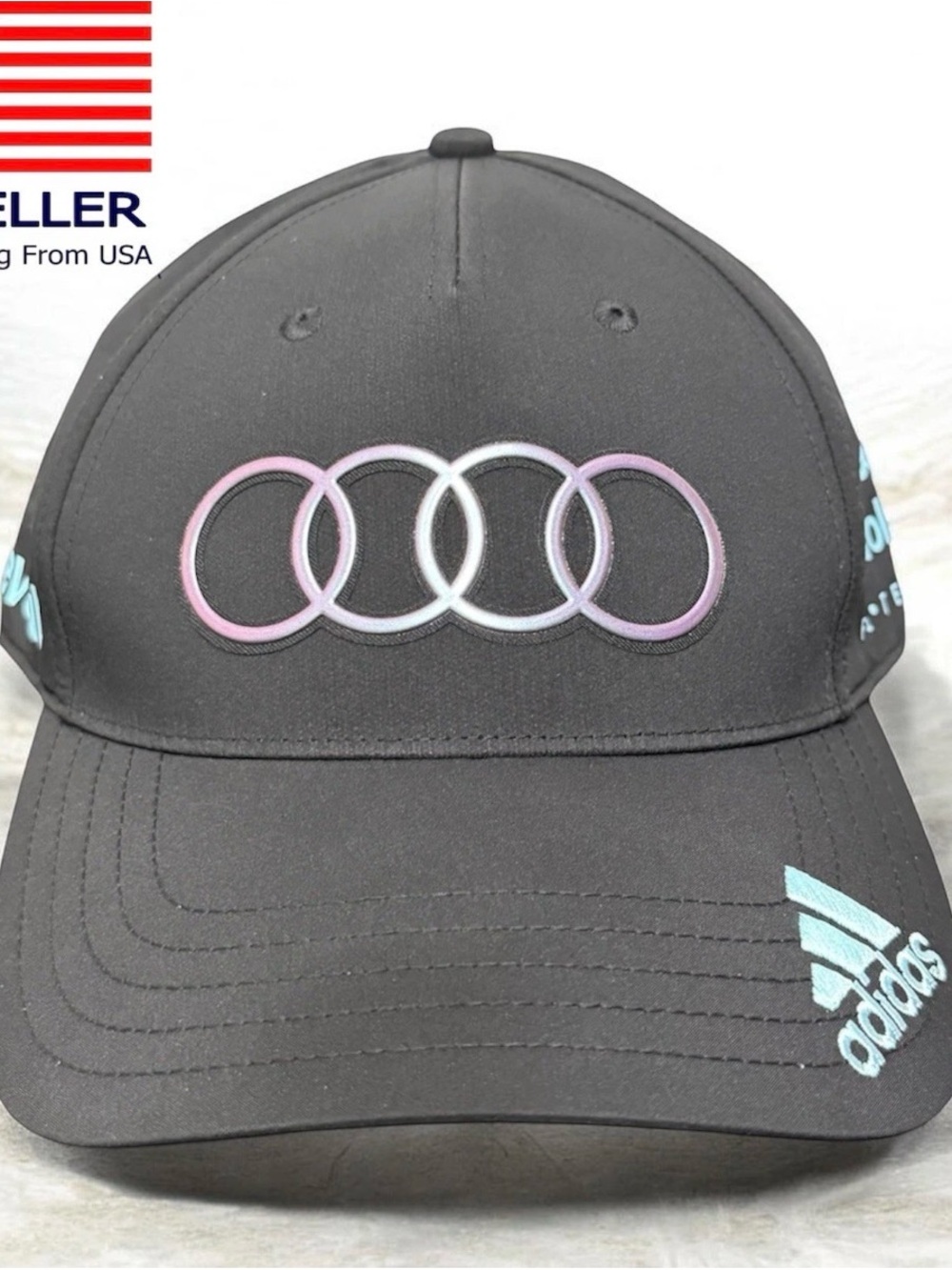 adidas x Audi Revolut F1 Team Cap KF8465 Black Iridescent Rings NWT